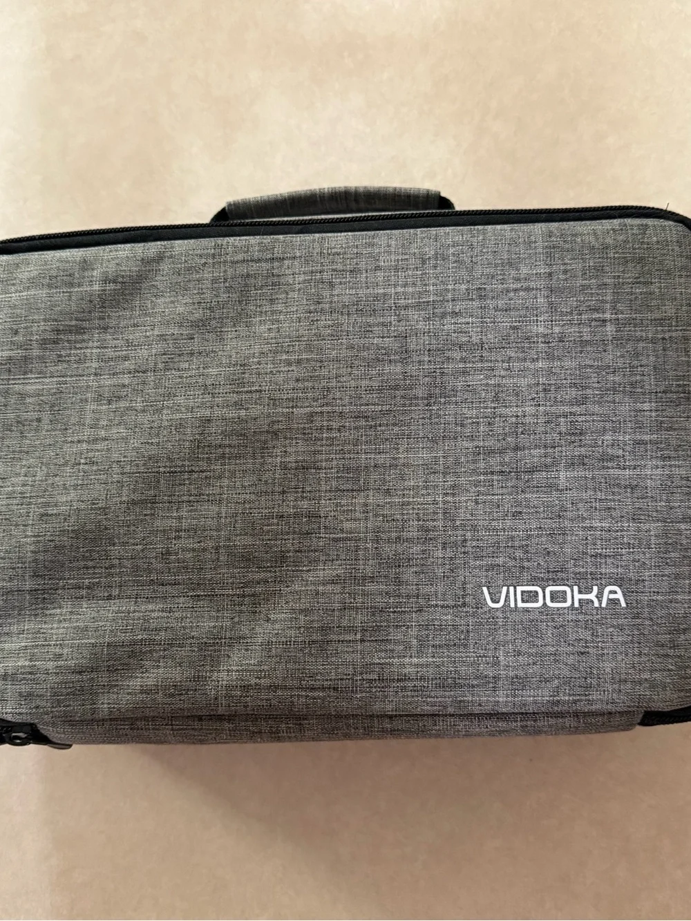 White Compact Projector with Protective Carry Case